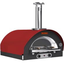 Load image into Gallery viewer, 45-degree angle view of the red-colored Belforno Grande Countertop Gas-fired Pizza Oven