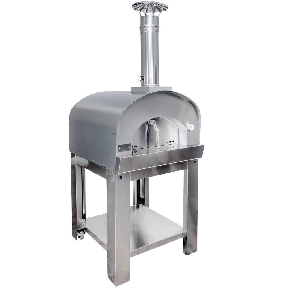 Solé Gourmet Italia Outdoor Wood-fired Pizza Oven with Cart